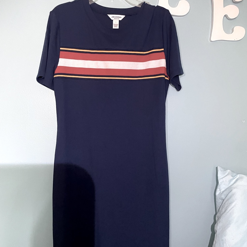 Blue T-shirt dress